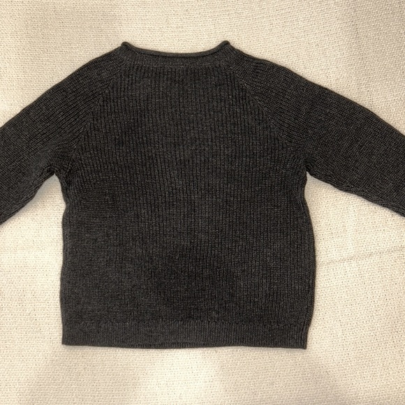 Nordstrom Rib Cotton Sweater & Leggings Set dark grey size 12 months NWT - Picture 4 of 5